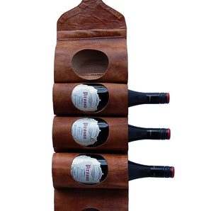 Trademark Living Piro vin- eller magasinholder i brunt læder